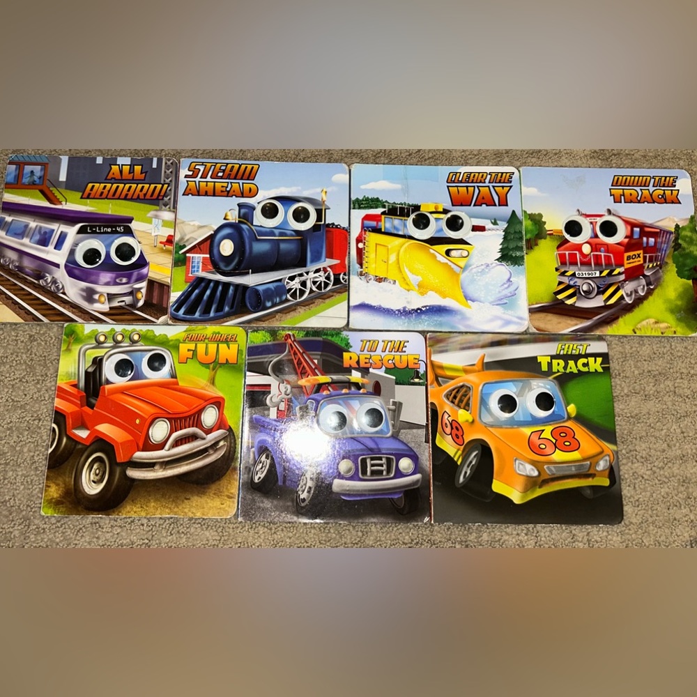 Lot of 7 Children’s Books Trains & Automobiles
